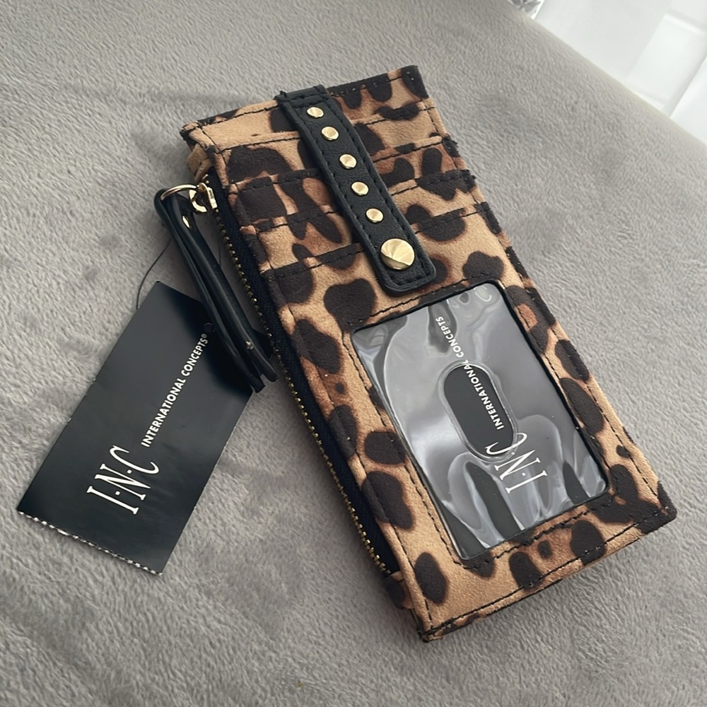 NEW MACY’S I.N.C International Concepts Leoprd Print Wallet